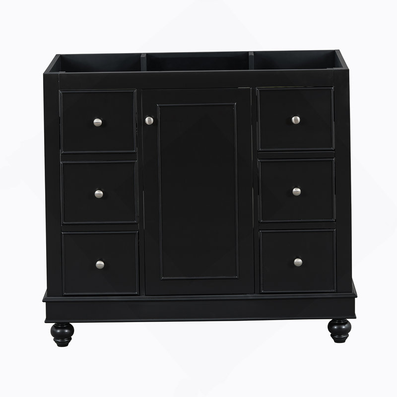 Meuble-lavabo noir 36 po (lavabo non inclus)