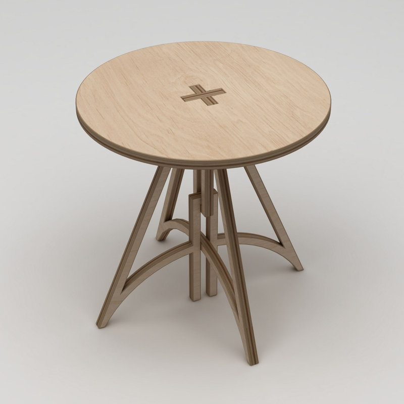 Modern Square Dining Table, Solid Brown Birch Plywood, 29.5 x 29.5 x 29.5 inches | 100% Birch Plywood, Thickness: 0.71 inches | Disassembled for Easy Assembly, Stylish and Durable, Perfect for Contemporary Dining Spaces