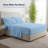 100% Organic Viscose From Bamboo Sheets Set, 300 Thread Count, 3-pc Set, Luxury Cooling Sheets, Deep Pockets - Gift-Ready Packaging, Twin Size (Light Blue)-111656336-129857490