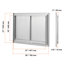 Porte de cuisine extérieure pour îlot de barbecue 30 po x 21 po VEVOR Acier inoxydable