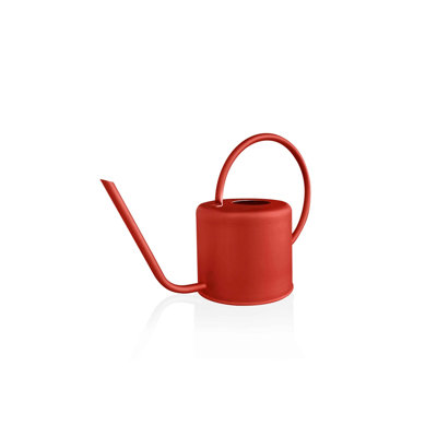 Arrosoir pour plante en métal durable, couleur rouge, 5,1 x 5,1 x 4,7 pouces | Capacité de 1,5 litre (0,4 gallon) | Parfait pour l'intérieur et l'extérieur, design élégant pour le jardinage et l'entretien des plantes
