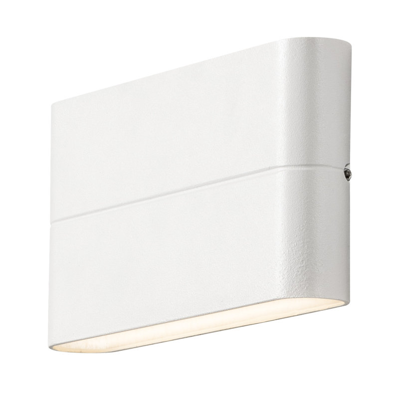 Chieri 9cm H Integrated LED Outdoor Sconce, White lacquer