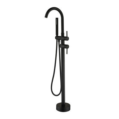 1 Handle Floor Clawfoot Tub Faucet with Diverter