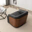 Fauteuil demi-tonneau pivotant en similicuir Broderic-1979426725