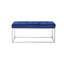 Banc rembourré en similicuir Atkin avec base chromée - Entrée, chambre et sièges d'appoint-910913530-959634143