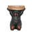 20.8" Outdoor/Indoor Concrete Black Bear Side Table - Bear Statue Plant Standholding A Tree Stump Tray For Garden, Patio, Backyard, Lawn, House, Office Decor