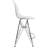 Juhani Modern Acrylic Bar Stool with Chrome Steel Frame, 29.5" High Backless Ghost Stool for Kitchen Island & Pub Table, Heavy-Duty 300lb Capacity, Transparent Lucite Seating with Footrest-1166167607