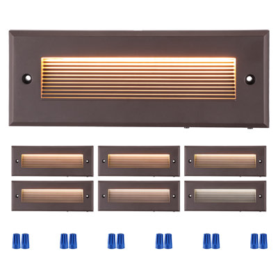 5W/4W/3W Low Voltage LED Step Lights Outdoor, 5CCT Landscape Stair Lights Anti-Glare Deck Light