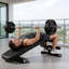 Banc de musculation réglable avec bandes de résistance, banc d'entraînement inclinable / inclinable pliable pour l'entraînement de tout le corps, banc de musculation polyvalent pour la gymnastique à domicile, noir