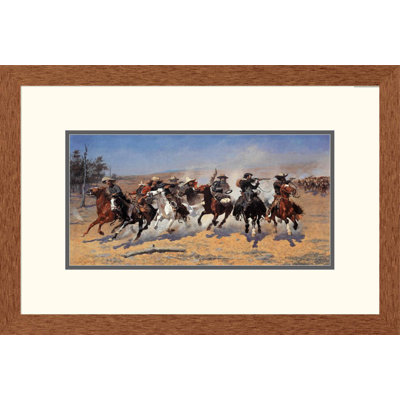 " A Dash For Timber " by Frederic Remington