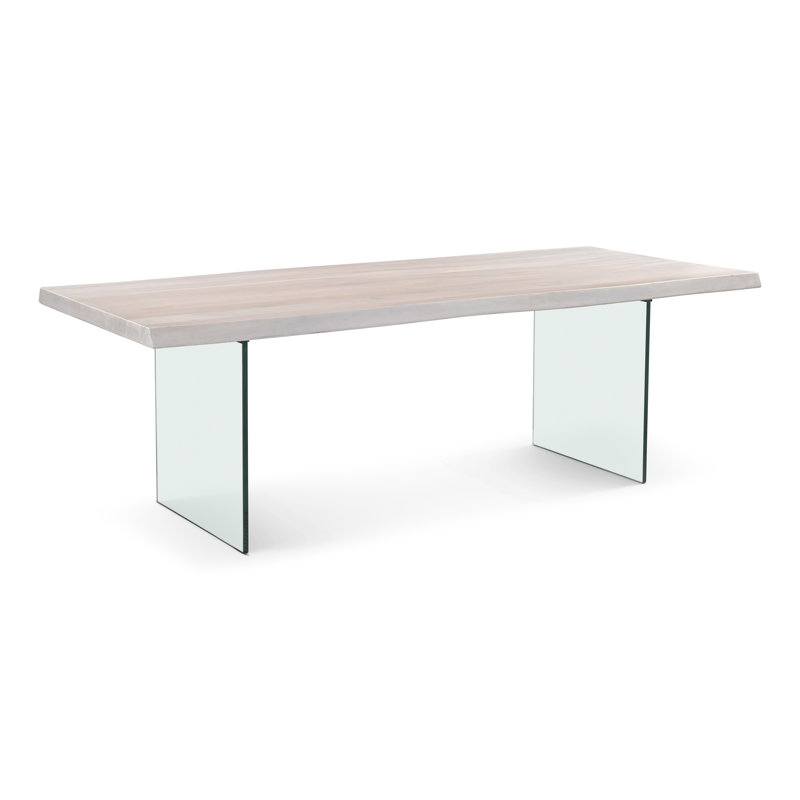 Table de salle à manger Colin, H 29,75 po x L 92 po x l 40 po, Blanc délavé
