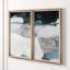 Quartz Diptych Ocean Framed Painting