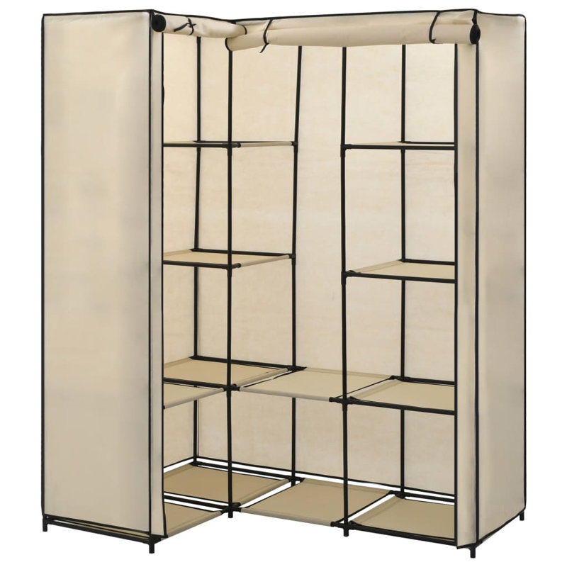 3 Door Wardrobe, Cream