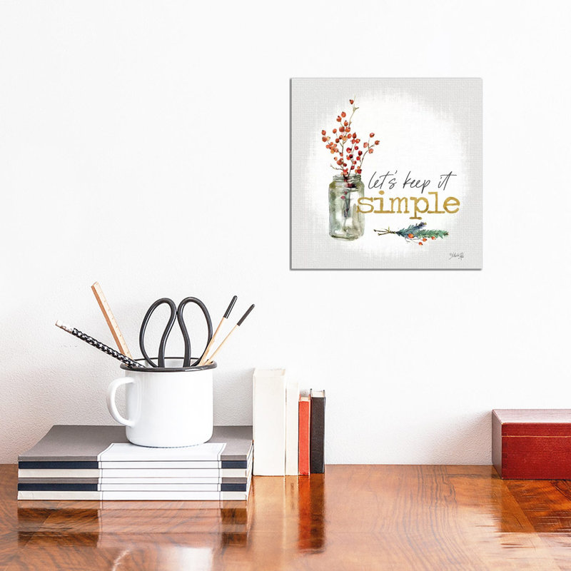 Simple Christmas 1 Piece Wrapped Canvas Painting, 30.48 cm H x 30.48 cm W