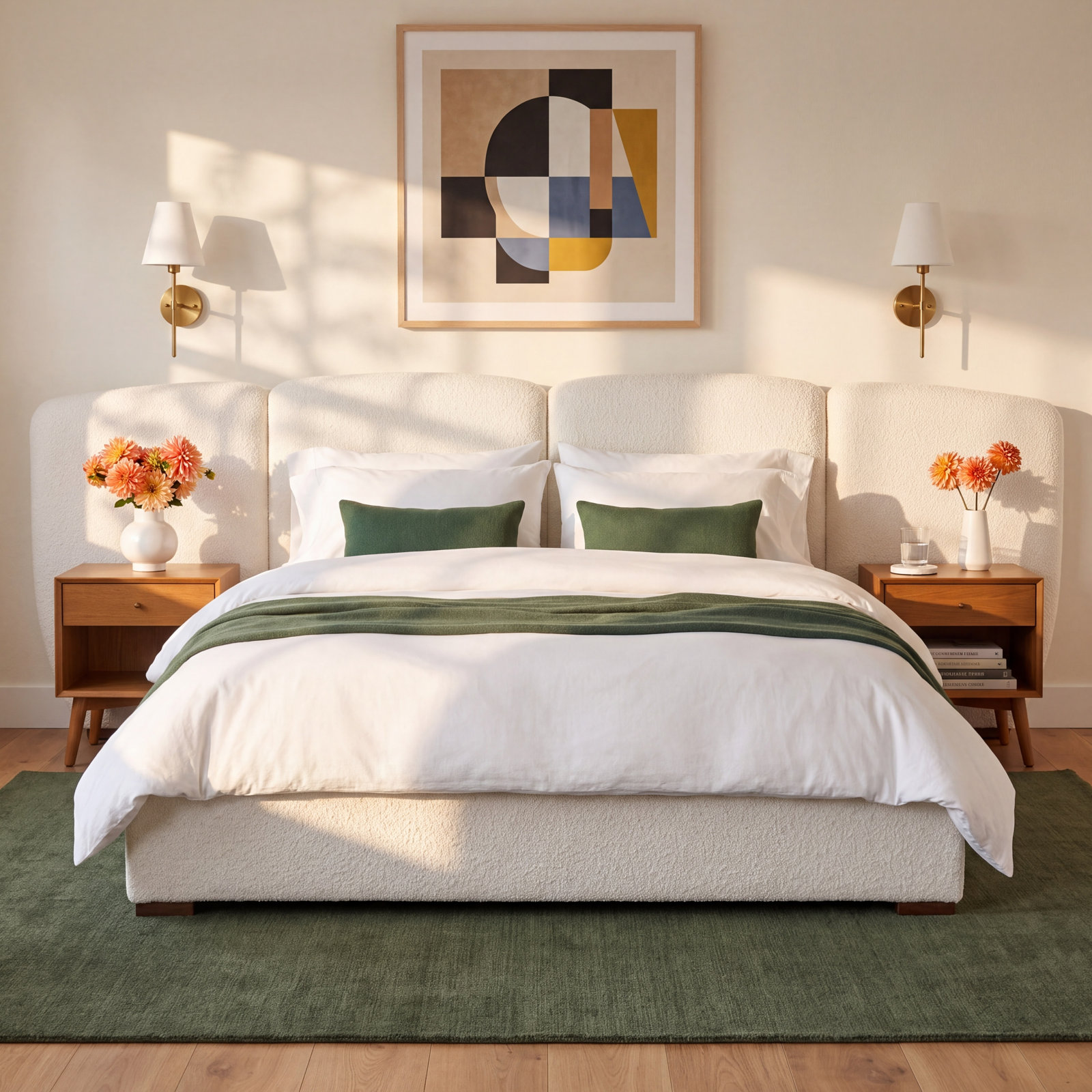 Boucle Platform Bed