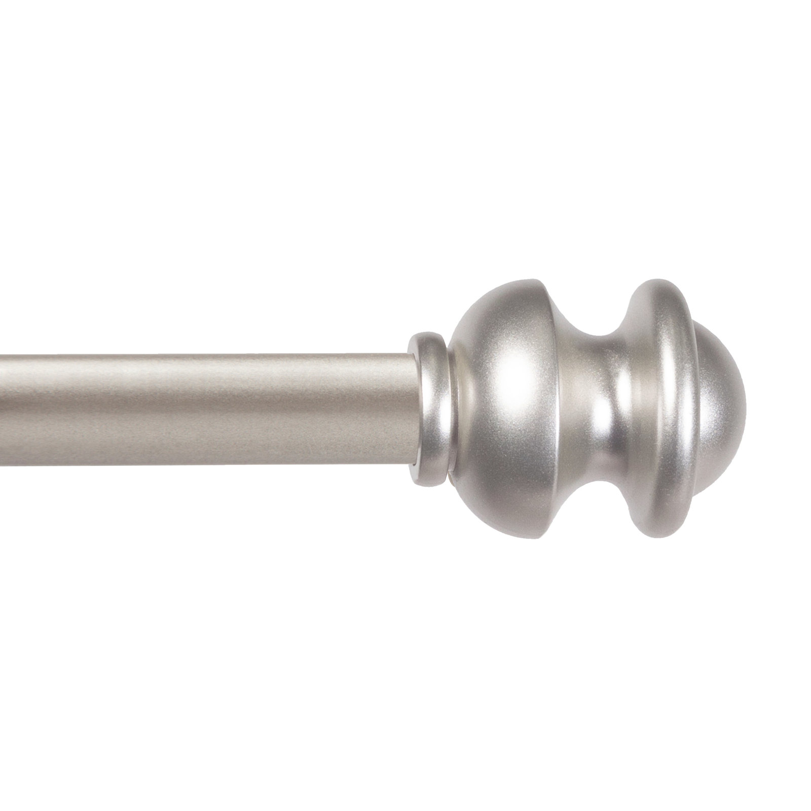 Lowri Kendall Curtain Rod, Silver, 28'' - 48''
