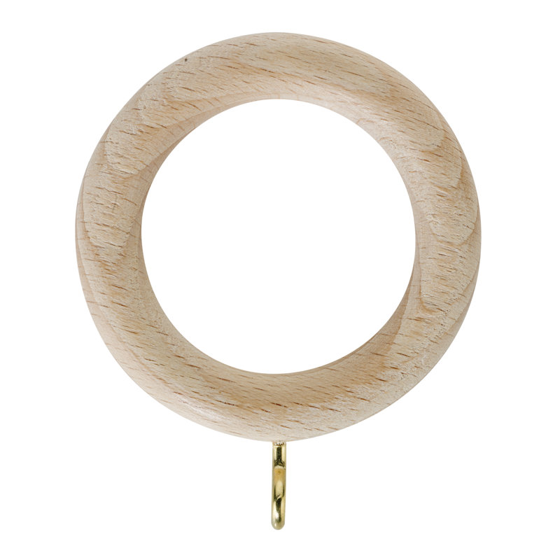 Shiey Unfinished Wood Curtain Rings, 5.6cm H x 5.6cm W