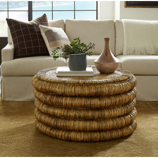 Woven Sol Coffee Table In Water Hyacinth | Perigold