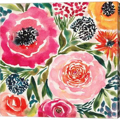 «Summer Petals III» par Cheryl Warrick - peinture sur toile tendue