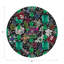 Jewel Box Emeralds Skulls Vegan Leather Round Pebble Placemat