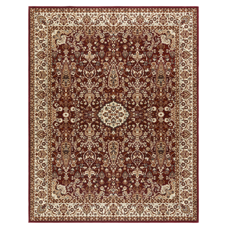 Majestic Gordean Traditional Oriental Floral Wide Border Area Rug