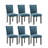 Dining Chairs Set of 2 Upholstered Parsons Diner Room Chair Sets Fabric Kitchen Chairs with Nailhead Trim/Sturdy Wood Legs and Padded Cushion Accent Chair Modern Living Room Chairs, Navy Blue