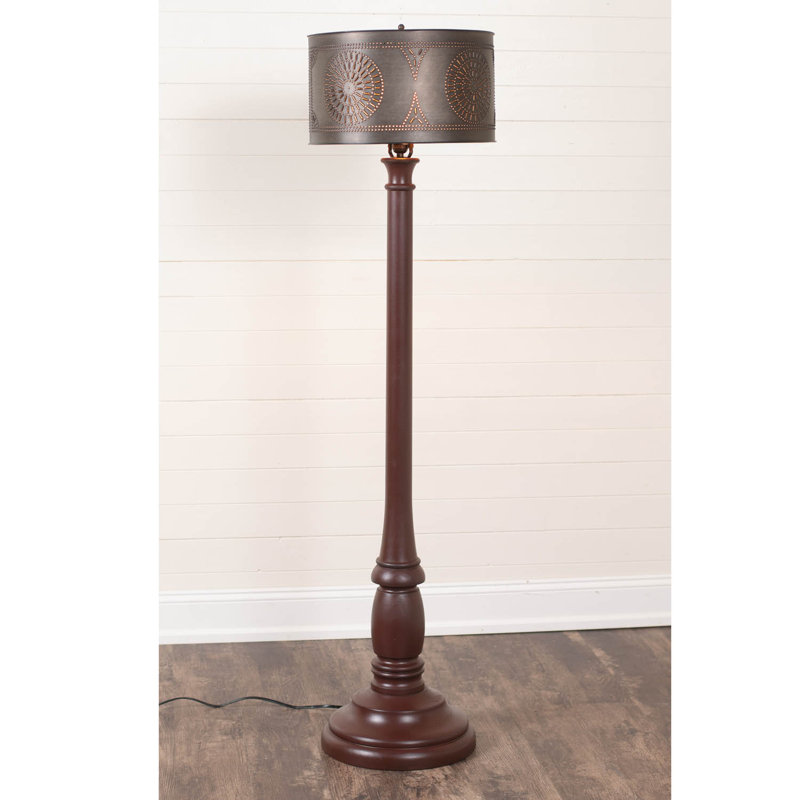 Randalle 59'' Traditional Floor Lamp, Rustic Red