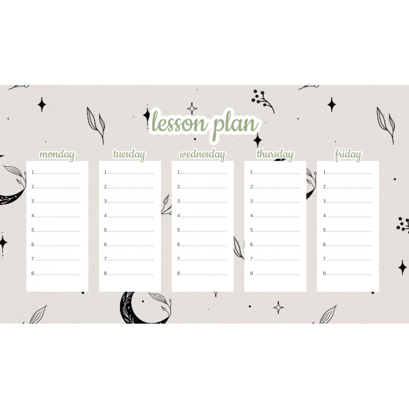 Magnetic Lesson Plan Starry Boho Sky