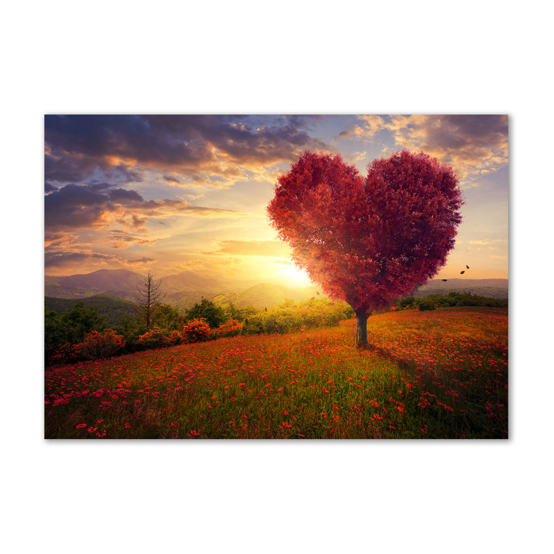 Tree Field Heart - Wrapped Canvas Print