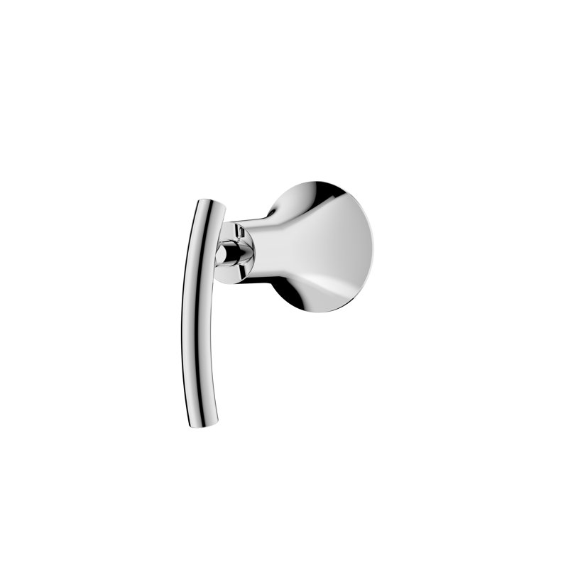 Inverseur de douche Kree Sweep: commande de colonne de garniture à 2 voies à une poignée avec valve de dérivation incluse - chrome poli