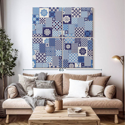 Blue Geometric Patchwork