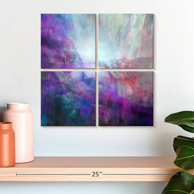 Drifting - Composition In Purple And Turquoise