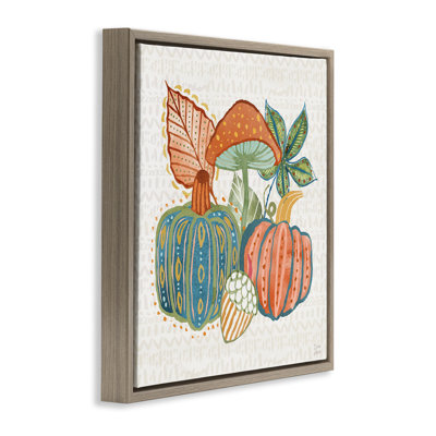 Art mural sur toile "Whimsical Harvest Gourds" par Dina June