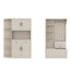 Armoire de couloir gauche / droite beige, rangement et suspension, 5 armoires, 8 tablettes, 4 crochets, imperméable, assemblage facile, couleur multifonctionnelle sécuritaire, pour la cuisine, le couloir du salon, avec arbre-872230420