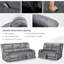 Ensemble de canapé inclinable, 2 fauteuils manuels en cuir pour le salon, fonction de massage et de chaleur, sièges de salon de style théâtre avec poches latérales, porte-gobelets-2096723256