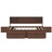 Full Size Wooden Captain Bed With Built-In Storage Shelves, 4 Drawers And 2 Cabinets
