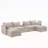 Modular Sectional Sofa with Movable Storage Ottoman and Console