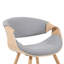 Chaise de salle à manger rembourrée de style Mid-Century avec finition en bois Kaleem-114688013-114688012