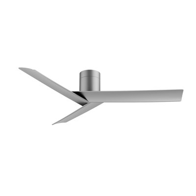 55in Flush DC Motor Ceiling Fan with Remote Control and 6 Speed Settings, Energy Efficient Modern Ceiling Fan for Living Room Bedroom Office