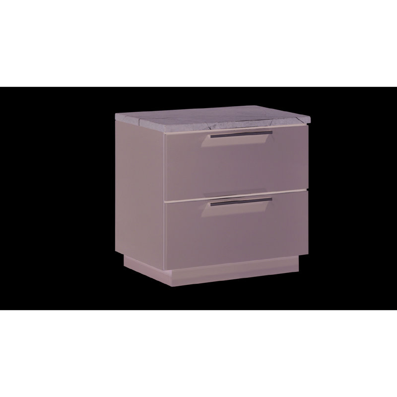 Table de chevet Abril Gray, Gris