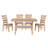 6-Piece Retro 59"L Rectangular Dining Table Set-496580431