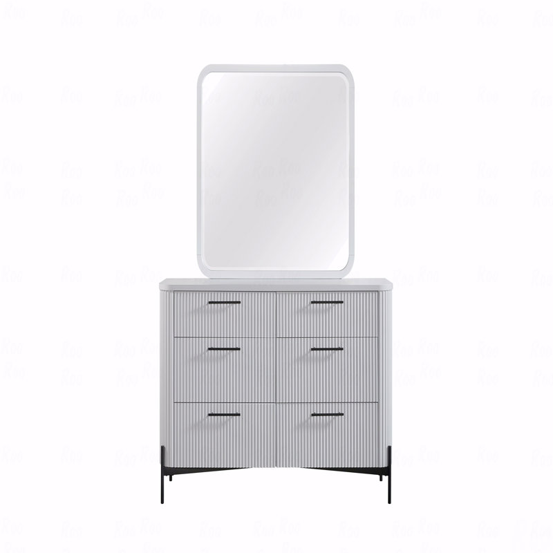 Commode 6 tiroirs, Blanc