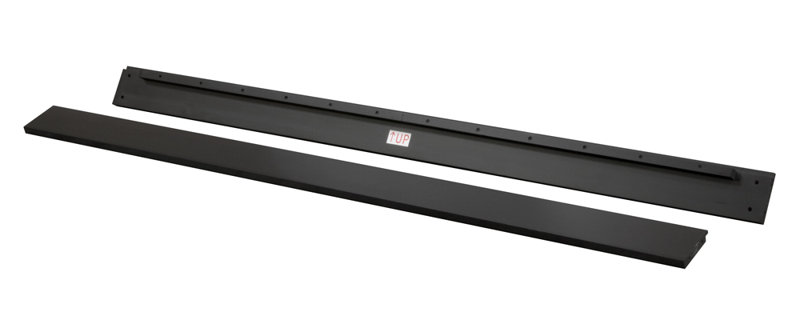 Rails pour lit double, Rouge / noir patiné