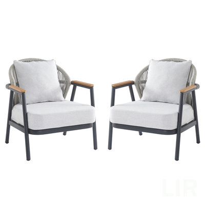 Fauteuil club en corde Orla