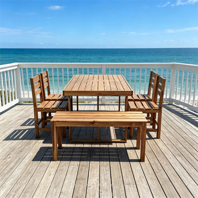 High-quality Acacia Wood Outdoor Table and Chair Set