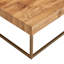 Table basse moderne avec pieds en métal 31,5 po x 31,5 po x 14,37 po Modern