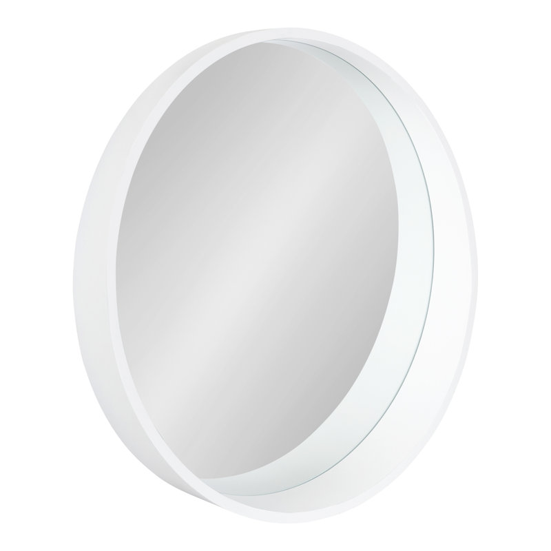 Ali-Rose Round Mirror, White