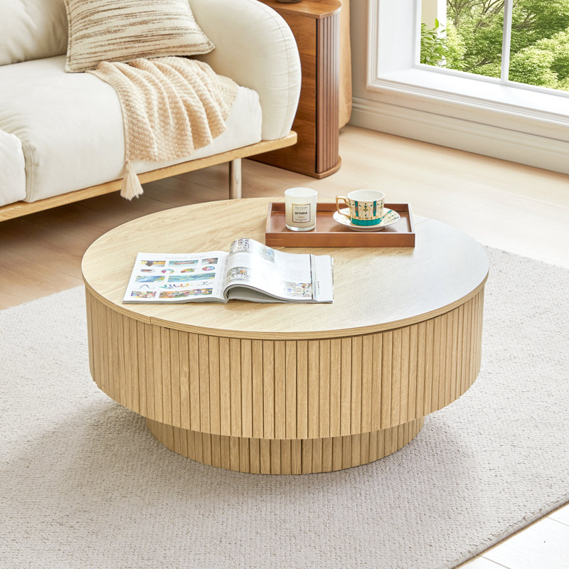 Table basse Mid Century, Naturel