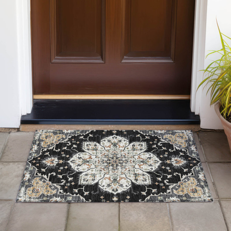 Tapis intérieur / extérieur Husby ACN2194 Global, Rectangle 1 pi 8 po x 2 pi 6 po