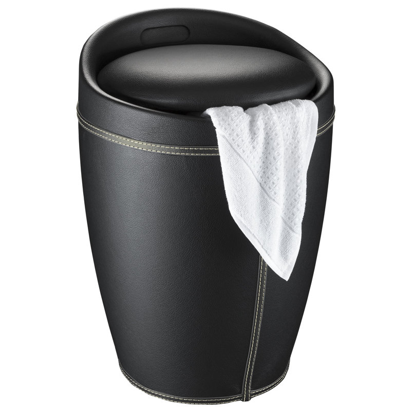 Candy Plastic Laundry Hamper, Black